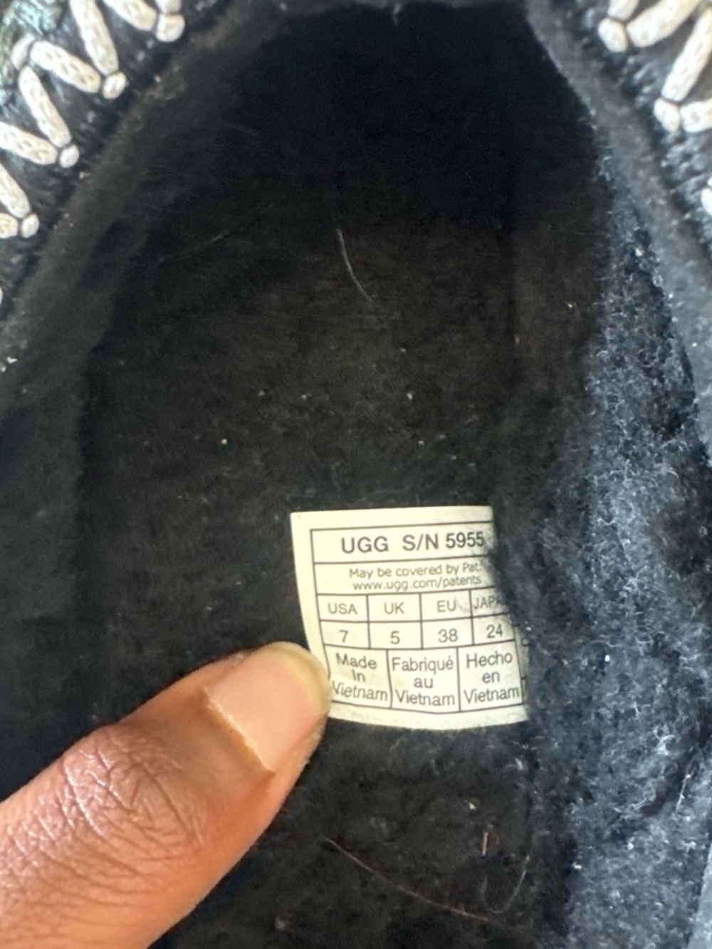 UGG Tasman black slippers